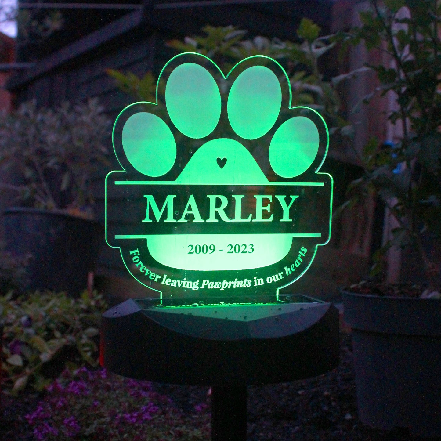 Personalised Pet Memorial Outdoor Solar Light: 6 - Solar Lights By Gift Moments