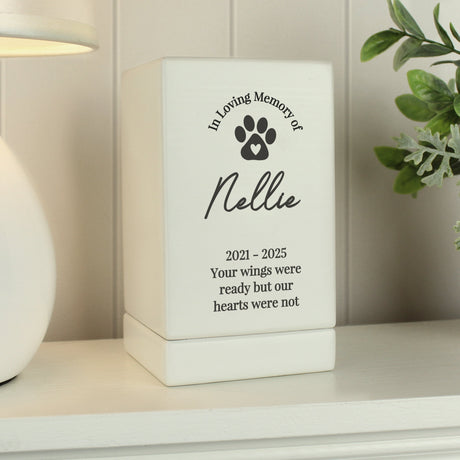 Personalised Pet Memorial Small Wooden Urn: 3 - Urns By Gift Moments