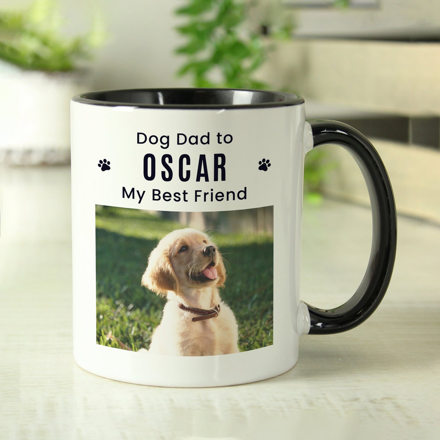 Personalised Pet Photo Black Handled Mug: 1 - Mugs By Gift Moments