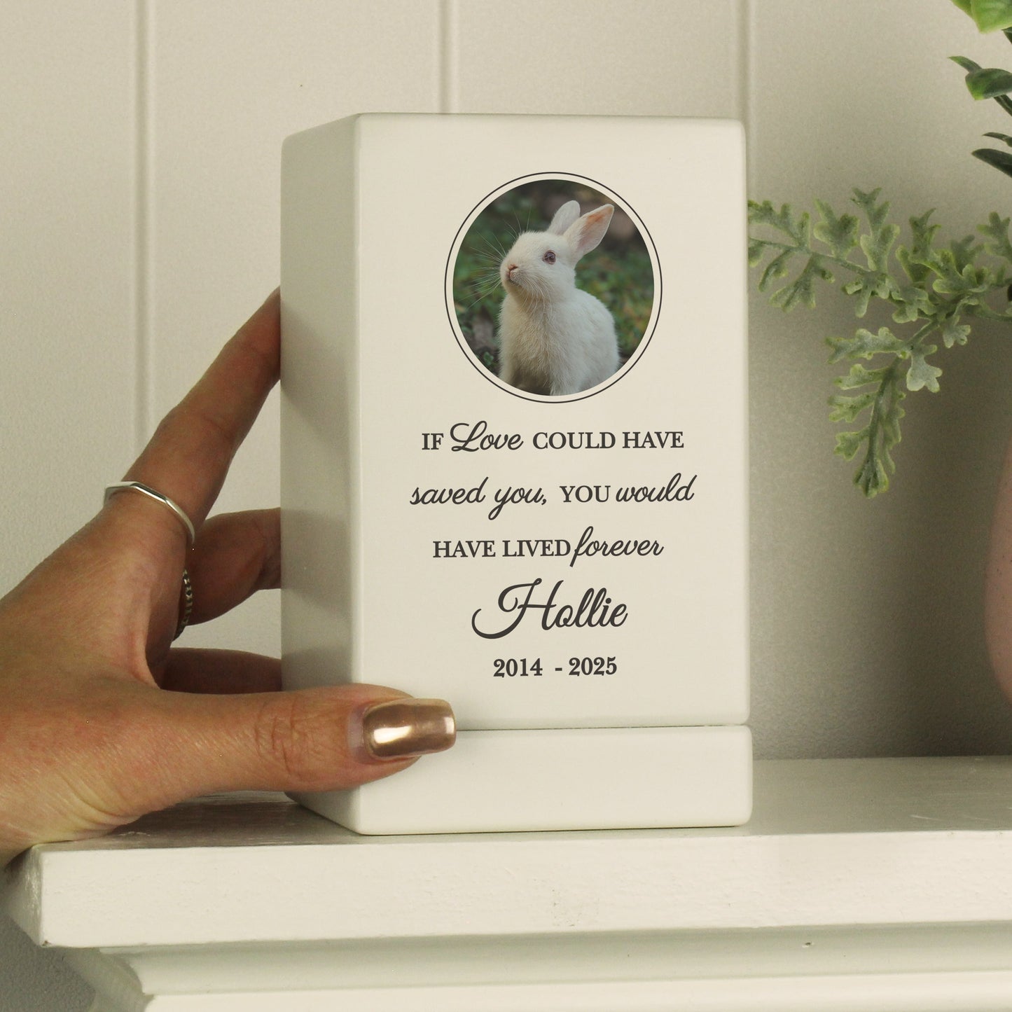 Personalised Pet Photo Upload Small Wooden Urn: 3 - Urns By Gift Moments