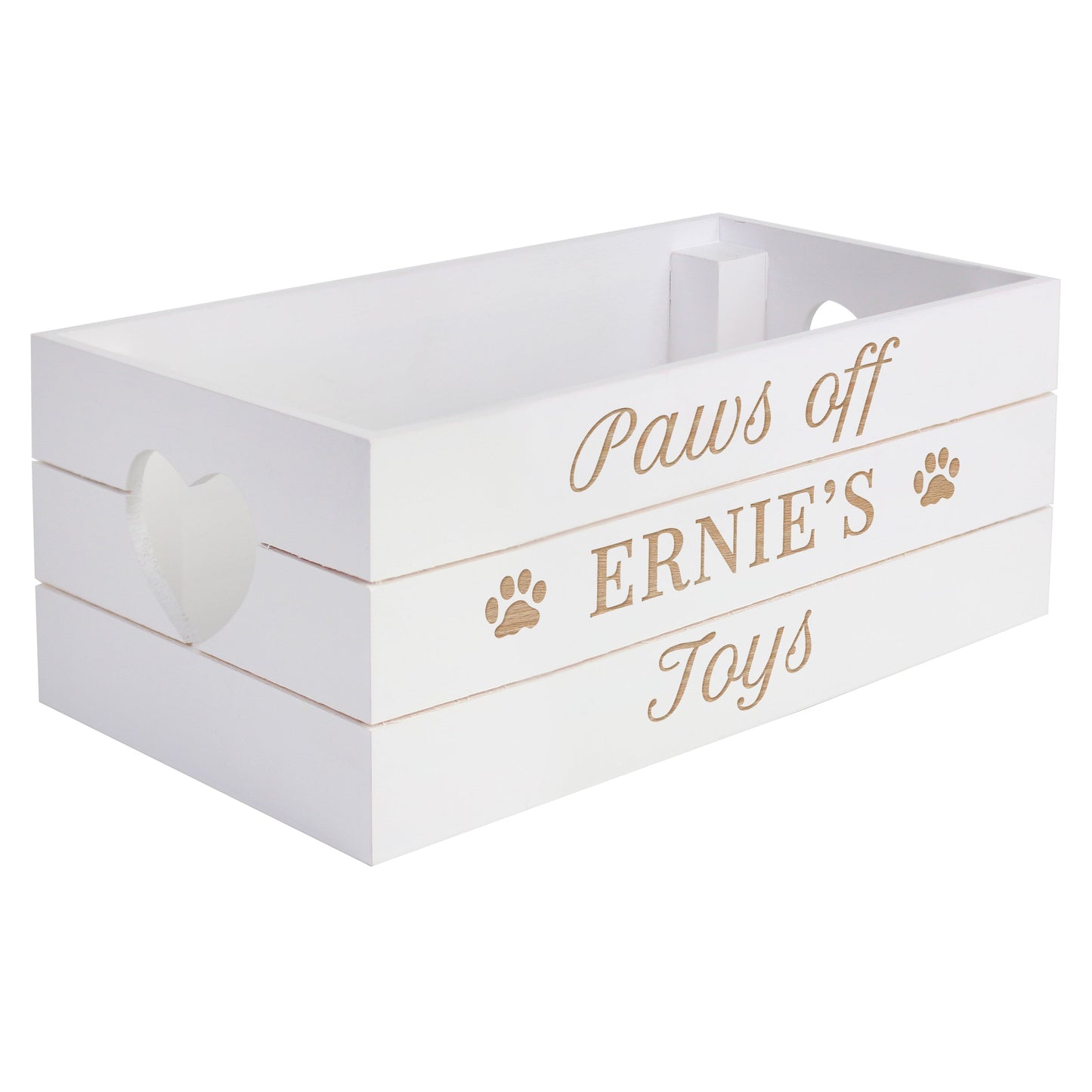 Personalised Pets White Wooden Crate: 5 - Storage By Gift Moments