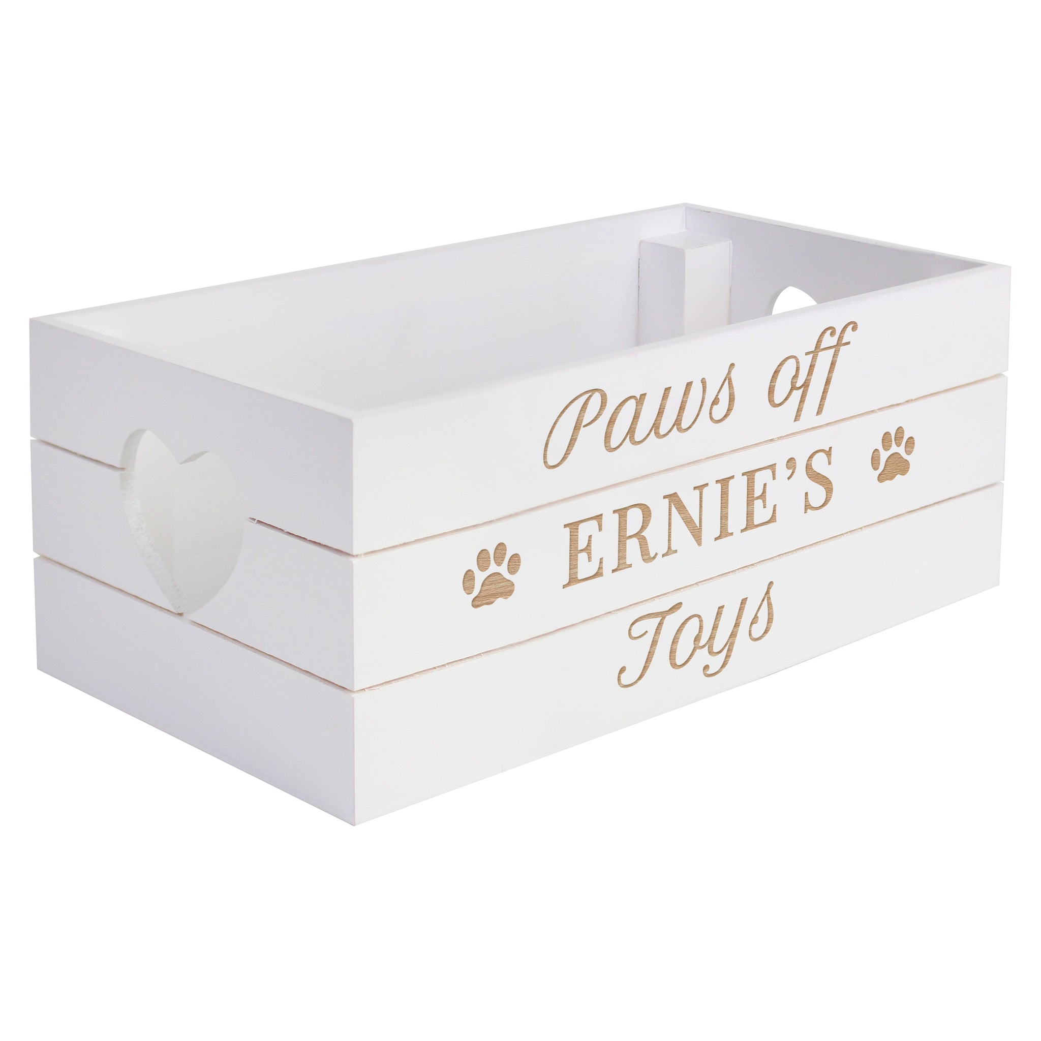 Personalised Pets White Wooden Crate: 5 - Storage By Gift Moments