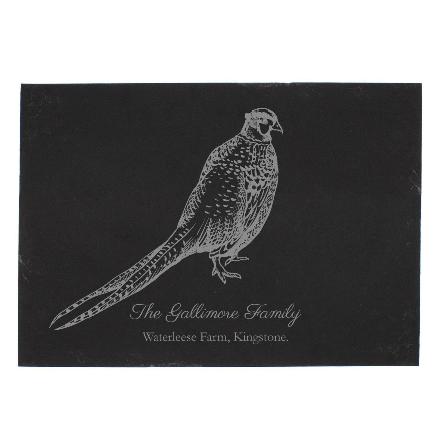 Personalised Pheasant Slate Placemat: 3 - Placemats By Gift Moments