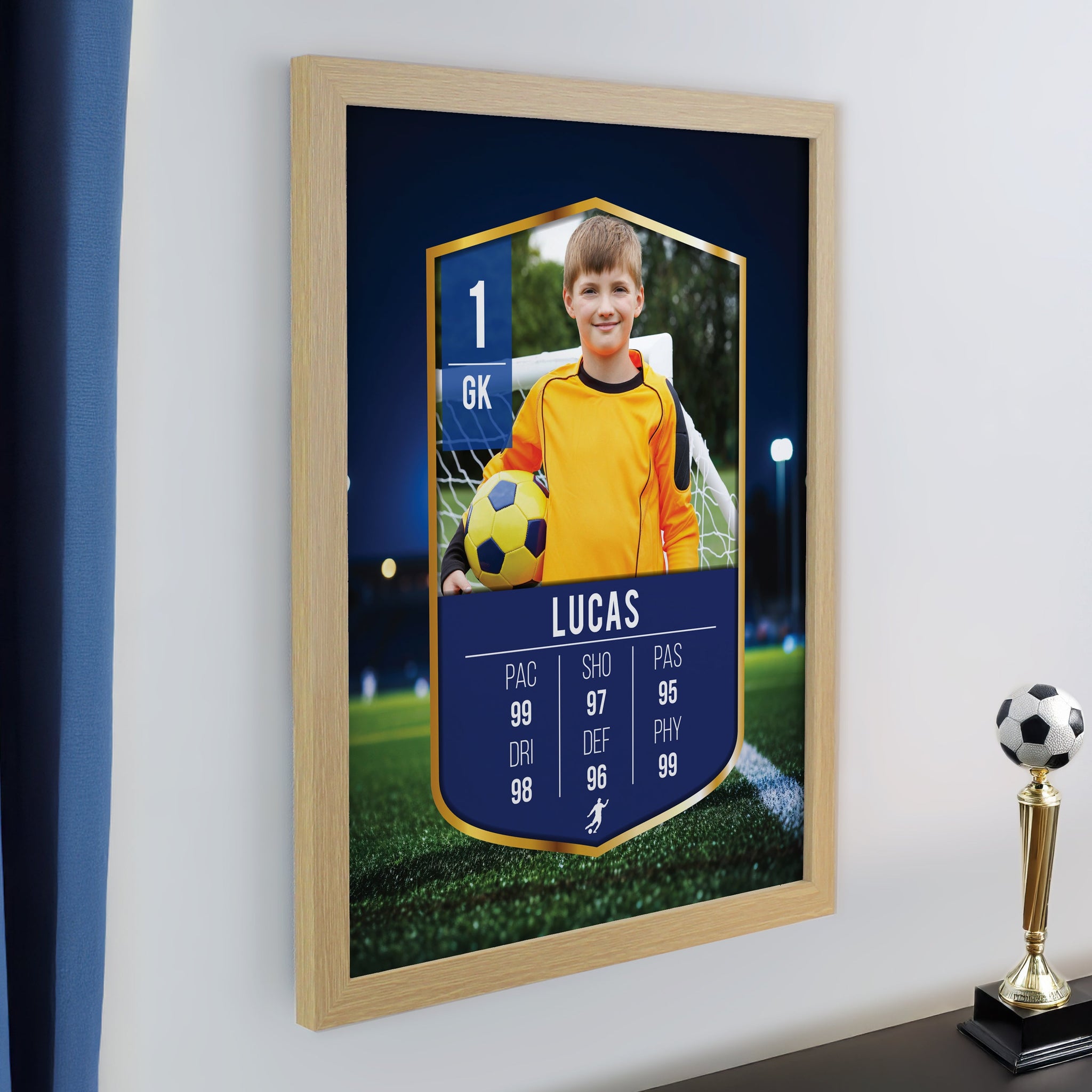 Personalised Photo Football Card Framed Prints: 4 - Framed Prints By Gift Moments