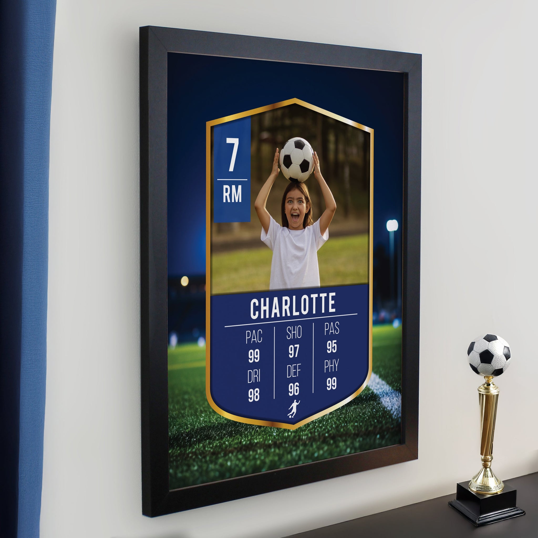 Personalised Photo Football Card Framed Prints: 5 - Framed Prints By Gift Moments