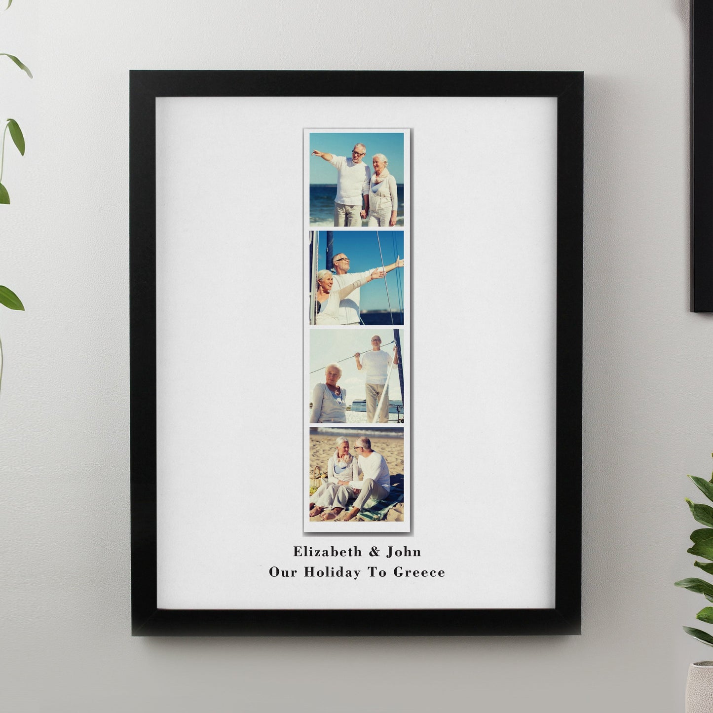 Personalised Photo Strip Framed Prints: 2 - Black - Framed Prints By Gift Moments