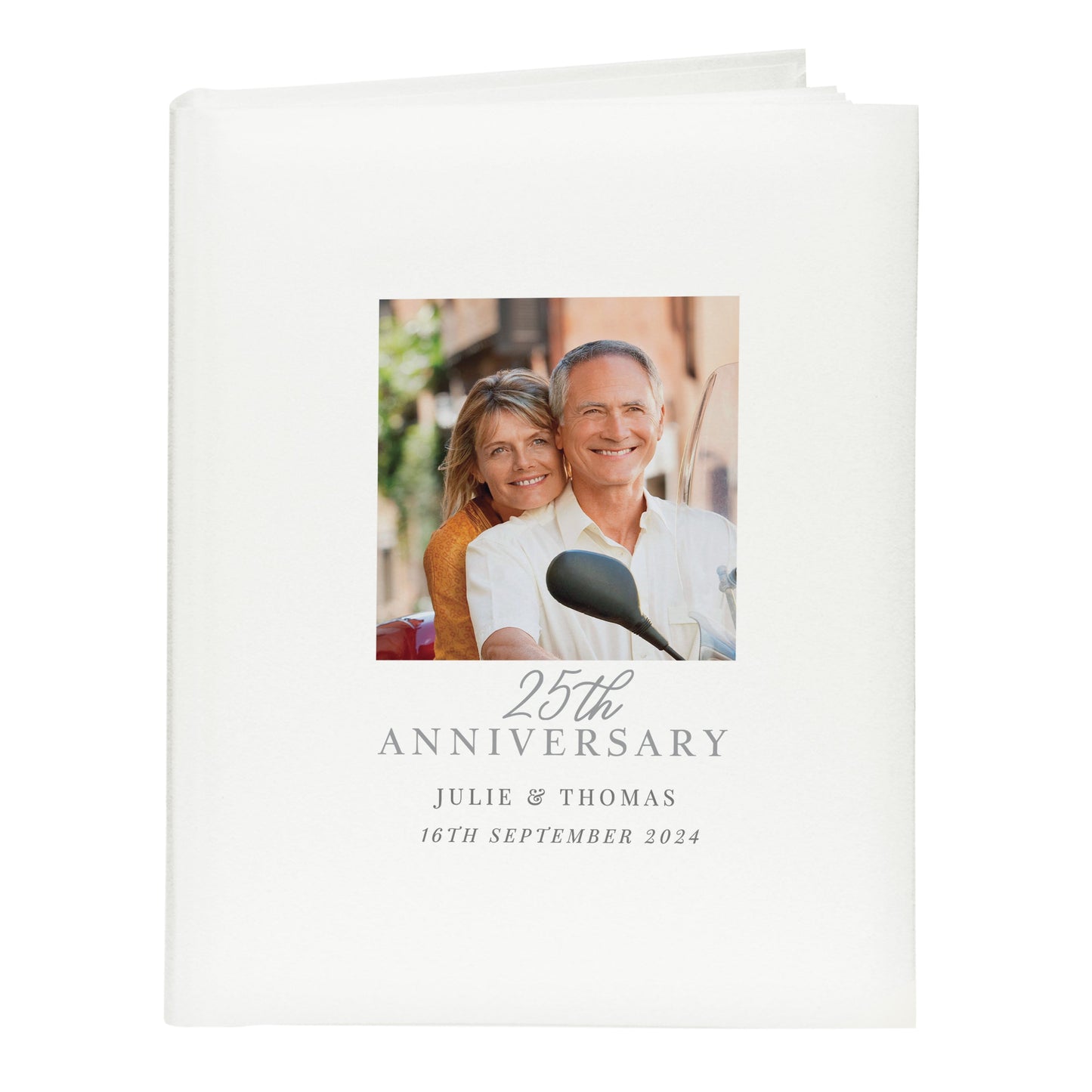 Personalised Photo Upload 25th Anniversary Traditional Photo Album: 5 - Photo Albums By Gift Moments