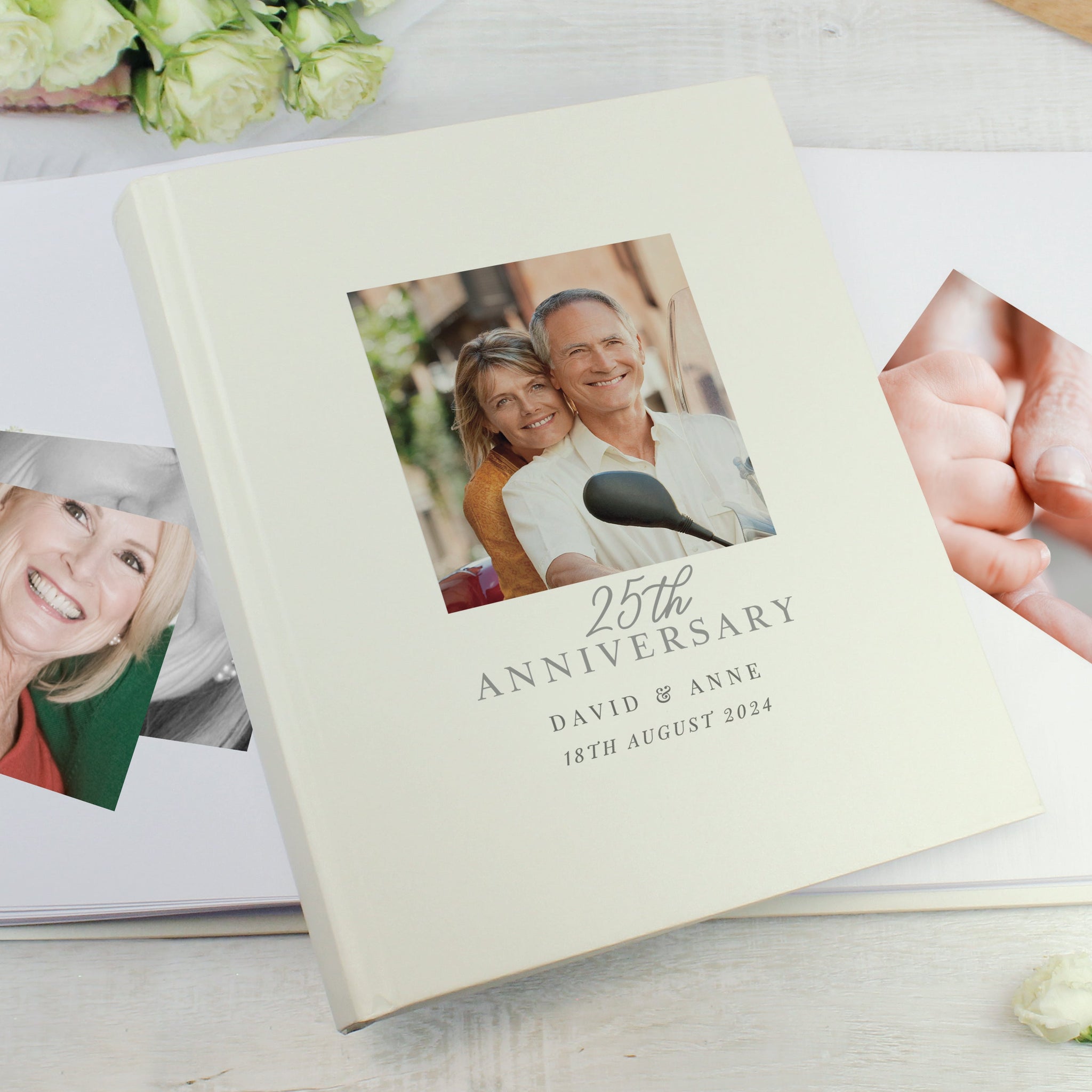 Personalised Photo Upload 25th Anniversary Traditional Photo Album: 3 - Photo Albums By Gift Moments