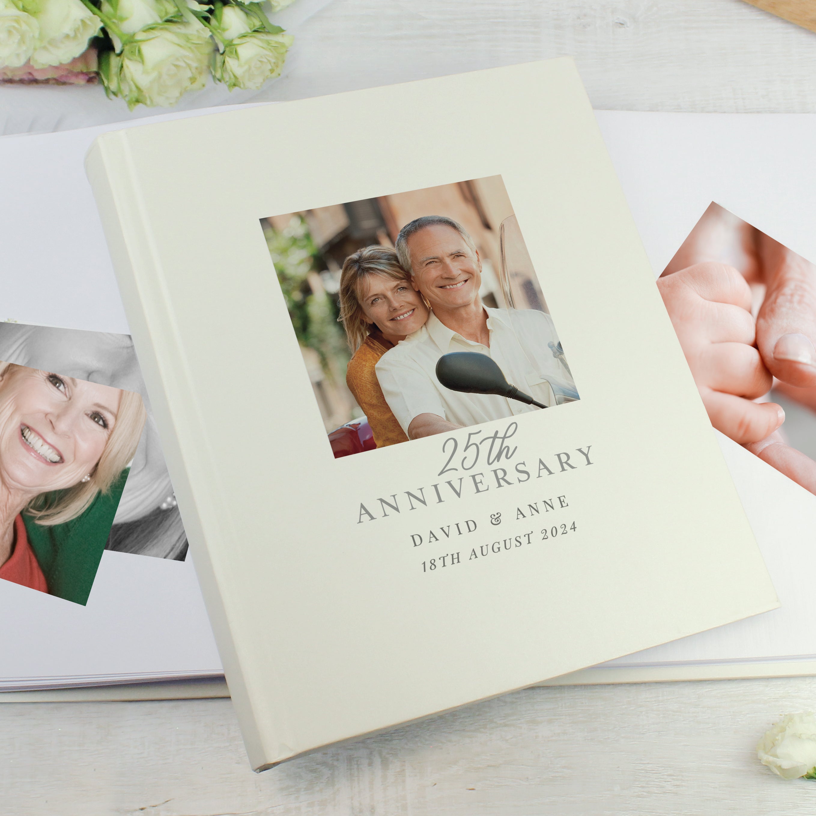 Personalised Photo Upload 25th Anniversary Traditional Photo Album: 3 - Photo Albums By Gift Moments