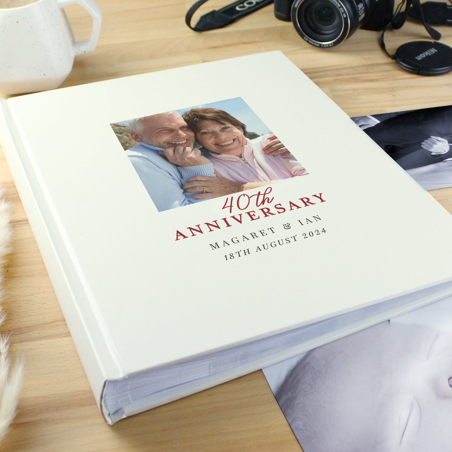 Personalised Photo Upload 40th Anniversary Traditional Photo Album: 2 - Photo Albums By Gift Moments