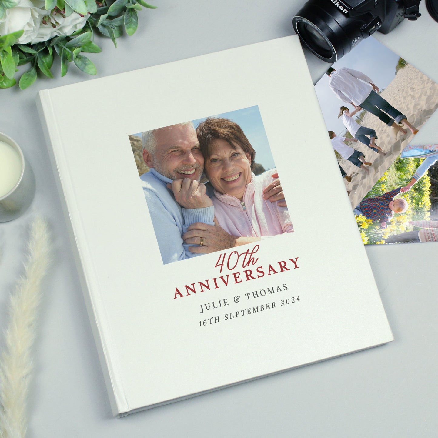 Personalised Photo Upload 40th Anniversary Traditional Photo Album: 1 - Photo Albums By Gift Moments