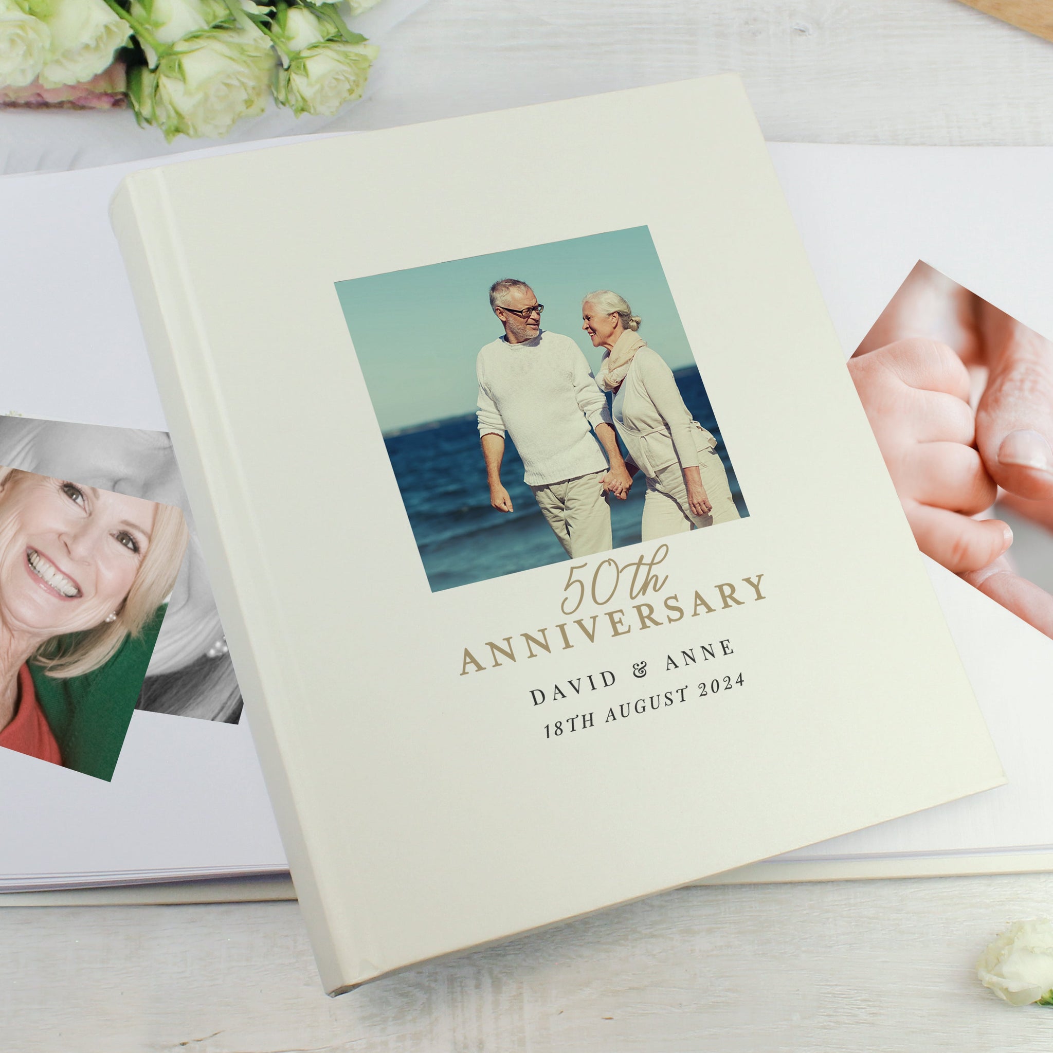 Personalised Photo Upload 50th Anniversary Traditional Photo Album: 3 - Photo Albums By Gift Moments