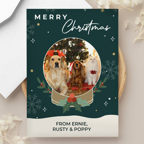 Personalised Photo Upload Christmas Card: 4 - Greeting Cards By Gift Moments