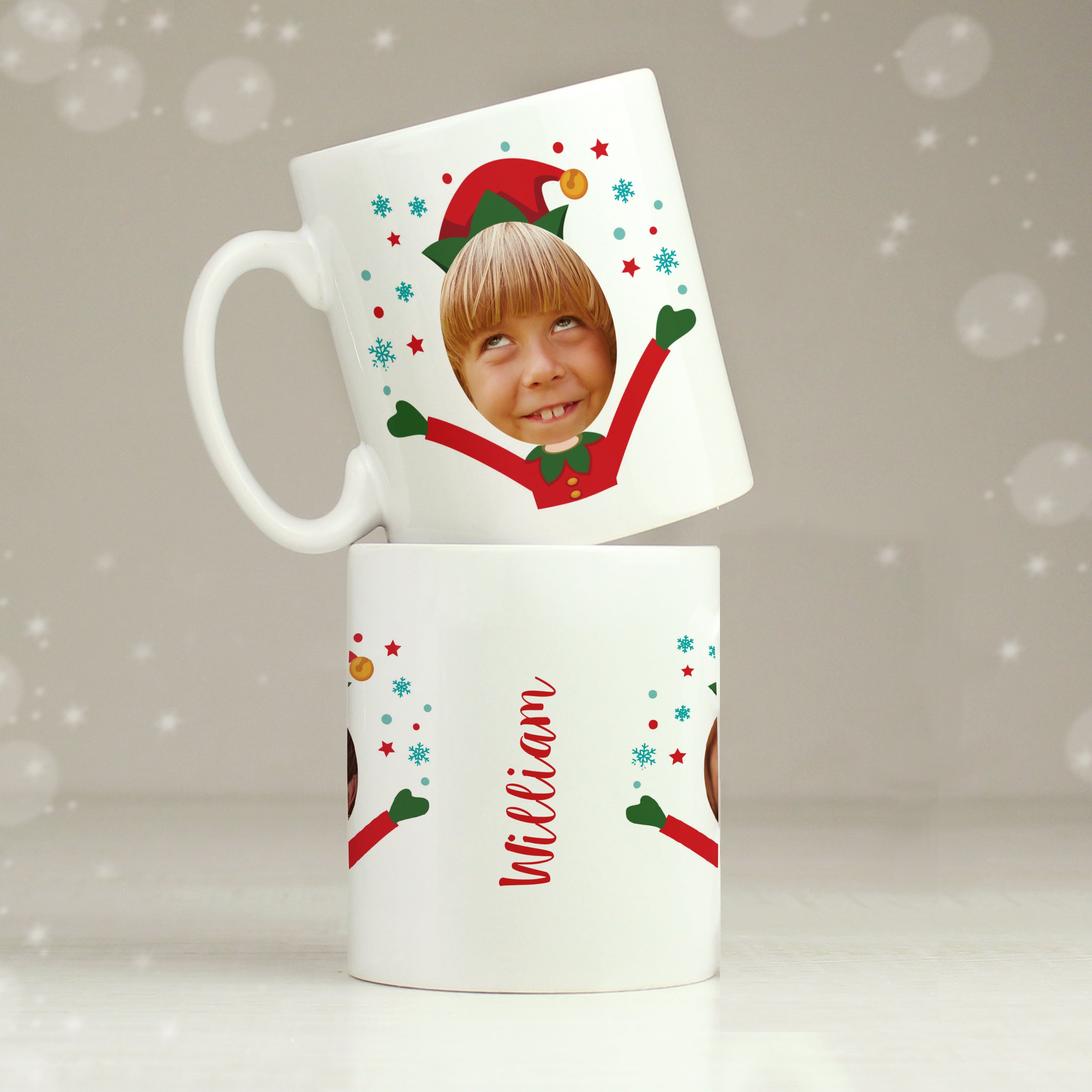 Personalised Photo Upload Christmas Elf Mug - Shop Mugs At Gift Moments - 2