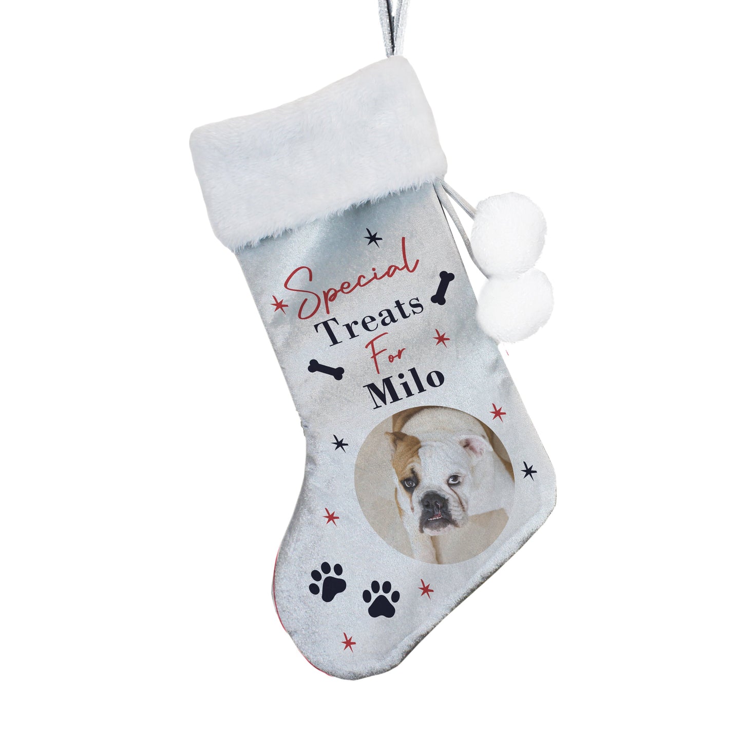 Personalised Photo Upload Dog Christmas Stocking: 4 - Christmas Stockings By Gift Moments