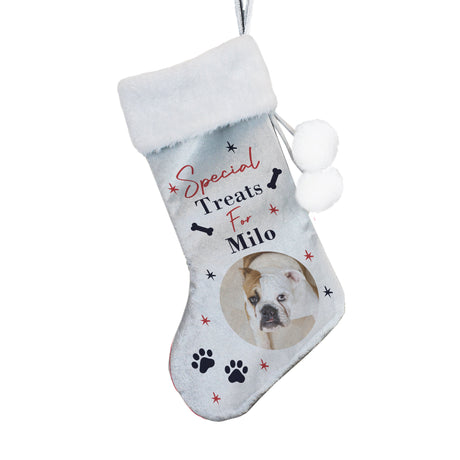Personalised Photo Upload Dog Christmas Stocking: 4 - Christmas Stockings By Gift Moments