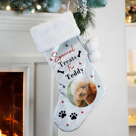 Personalised Photo Upload Dog Christmas Stocking: 3 - Christmas Stockings By Gift Moments