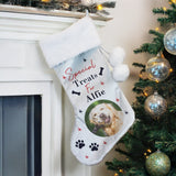 Personalised Photo Upload Dog Christmas Stocking: 1 - Christmas Stockings By Gift Moments