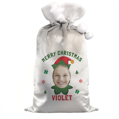 Personalised Photo Upload Elf Christmas Sack: 4 - Christmas Sacks By Gift Moments