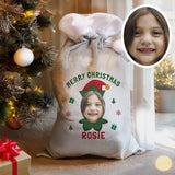 Personalised Photo Upload Elf Christmas Sack: 1 - Christmas Sacks By Gift Moments