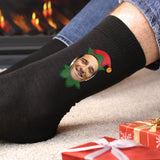 Personalised Photo Upload Elf Christmas Socks: 1 - Clothing By Gift Moments