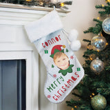 Personalised Photo Upload Elf Christmas Stocking: 3 - Christmas Stockings By Gift Moments