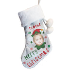 Personalised Photo Upload Elf Christmas Stocking - Shop Christmas Stockings At Gift Moments - 4