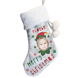 Personalised Photo Upload Elf Christmas Stocking: 4 - Christmas Stockings By Gift Moments