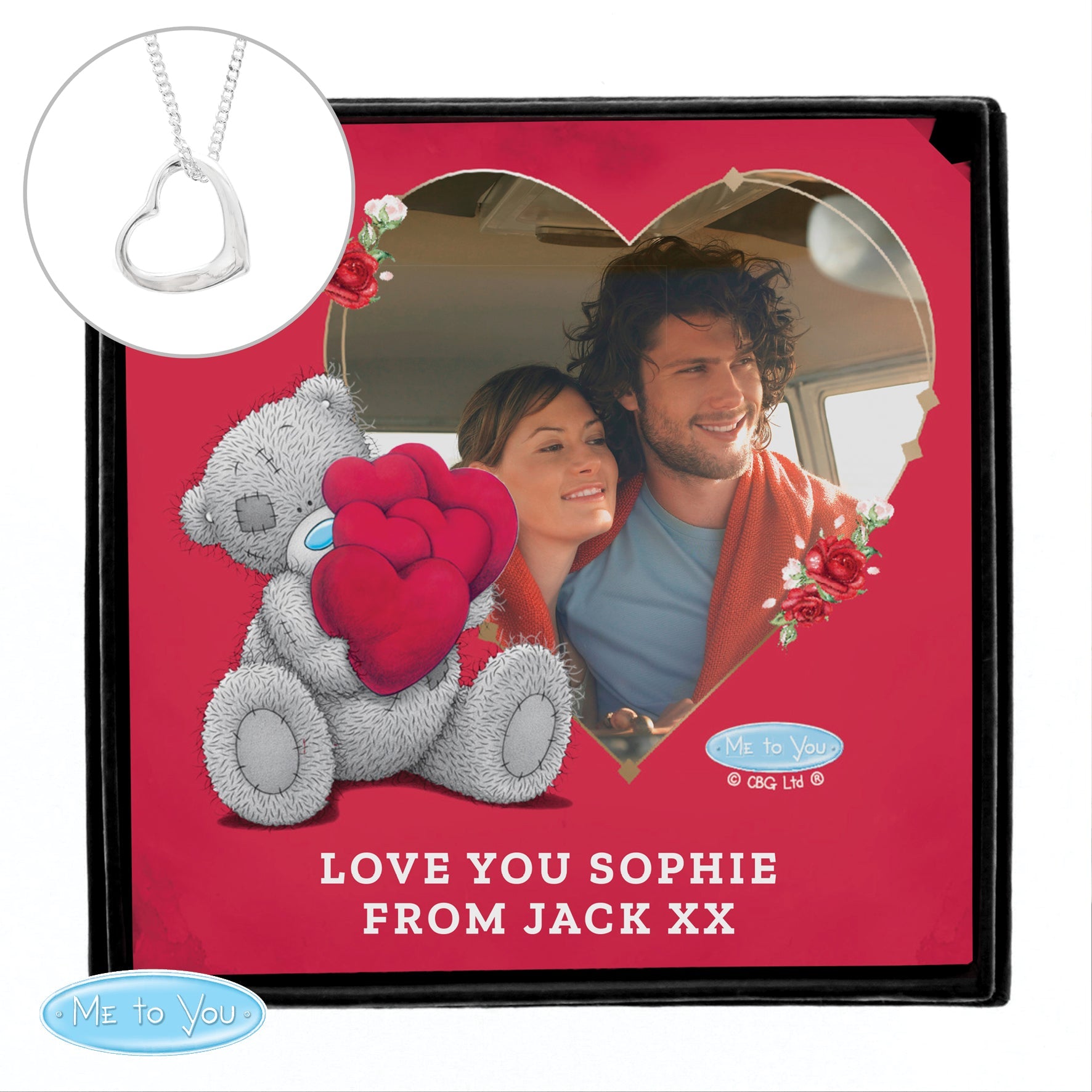 Personalised Me To You Photo Upload Heart Necklace and Box: 2 - Necklaces By Gift Moments