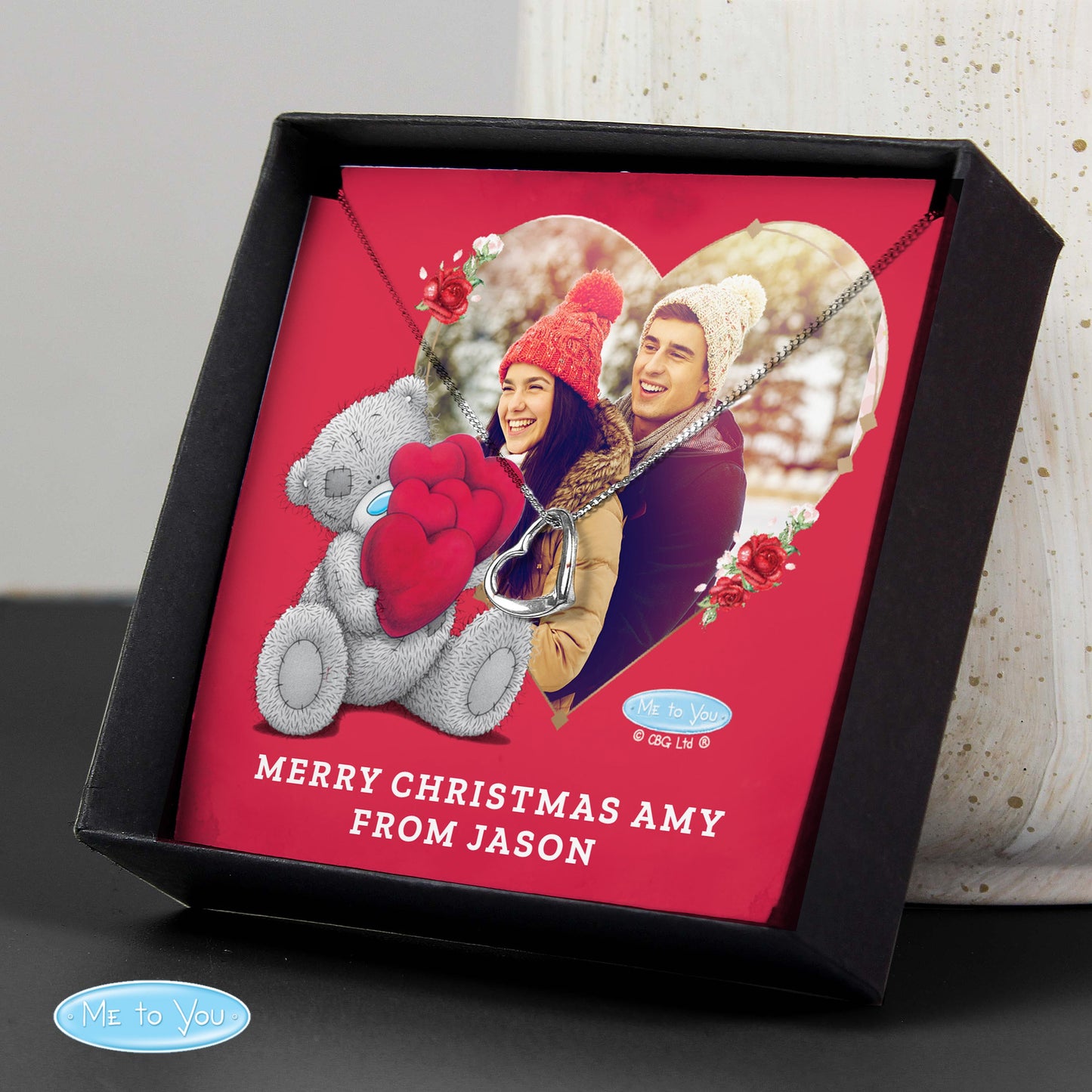 Personalised Me To You Photo Upload Heart Necklace and Box: 6 - Necklaces By Gift Moments