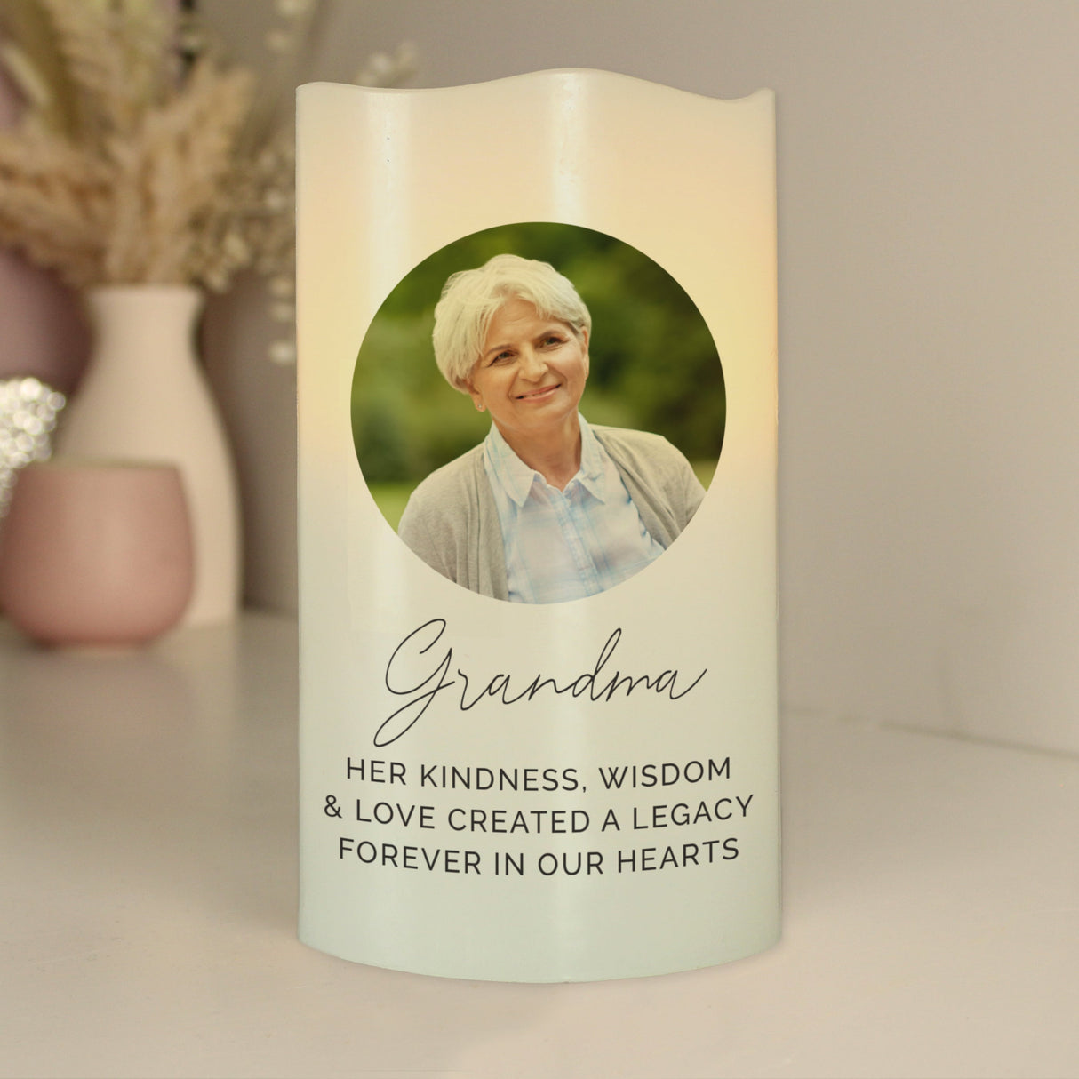 Personalised Photo Upload LED Candle: 9 - LED Lighting By Gift Moments