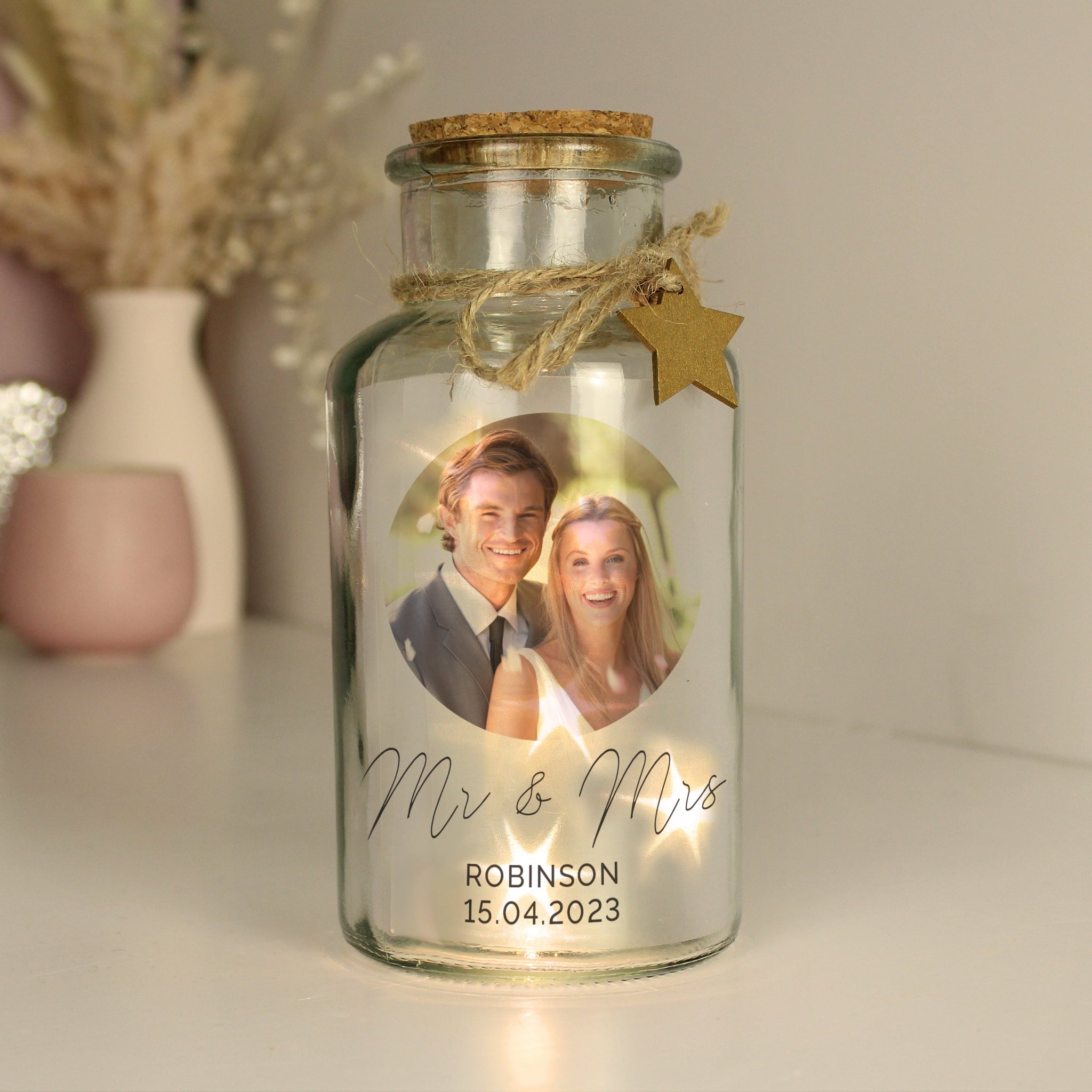 Personalised Photo Upload LED Glass Jar: 3 - LED Lighting By Gift Moments