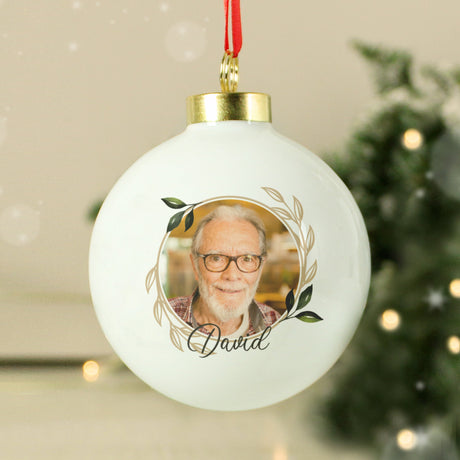 Personalised Photo Upload Memorial Bauble: 5 - Christmas Baubles By Gift Moments