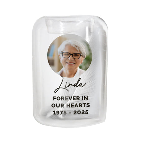 Personalised Photo Upload Memorial Feather Tealight Holder: 5 - Candle Holders By Gift Moments