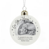 Personalised Photo Upload Memorial Glass Bauble: 4 - Christmas Baubles By Gift Moments