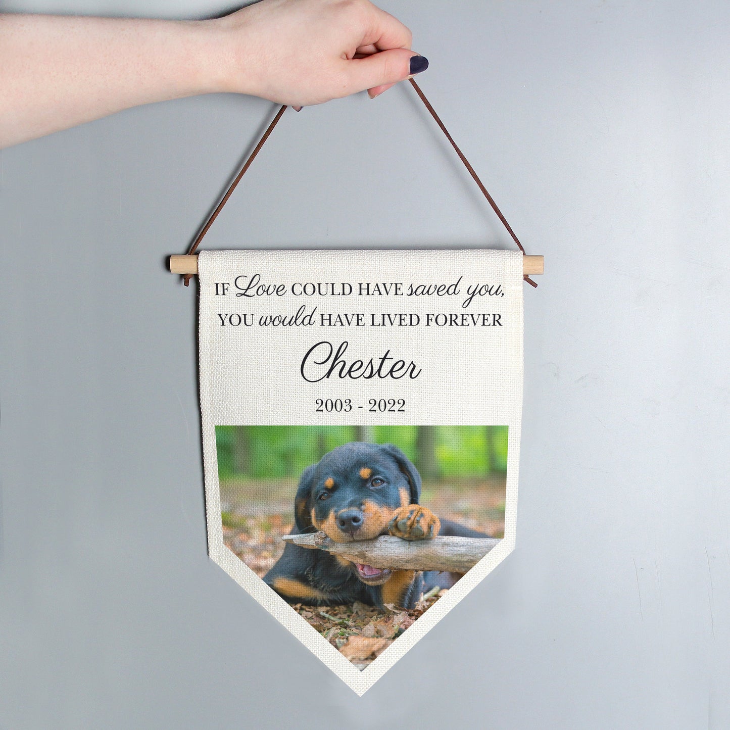 Personalised Photo Upload Pet Memorial Hanging Banner: 2 - Banners By Gift Moments