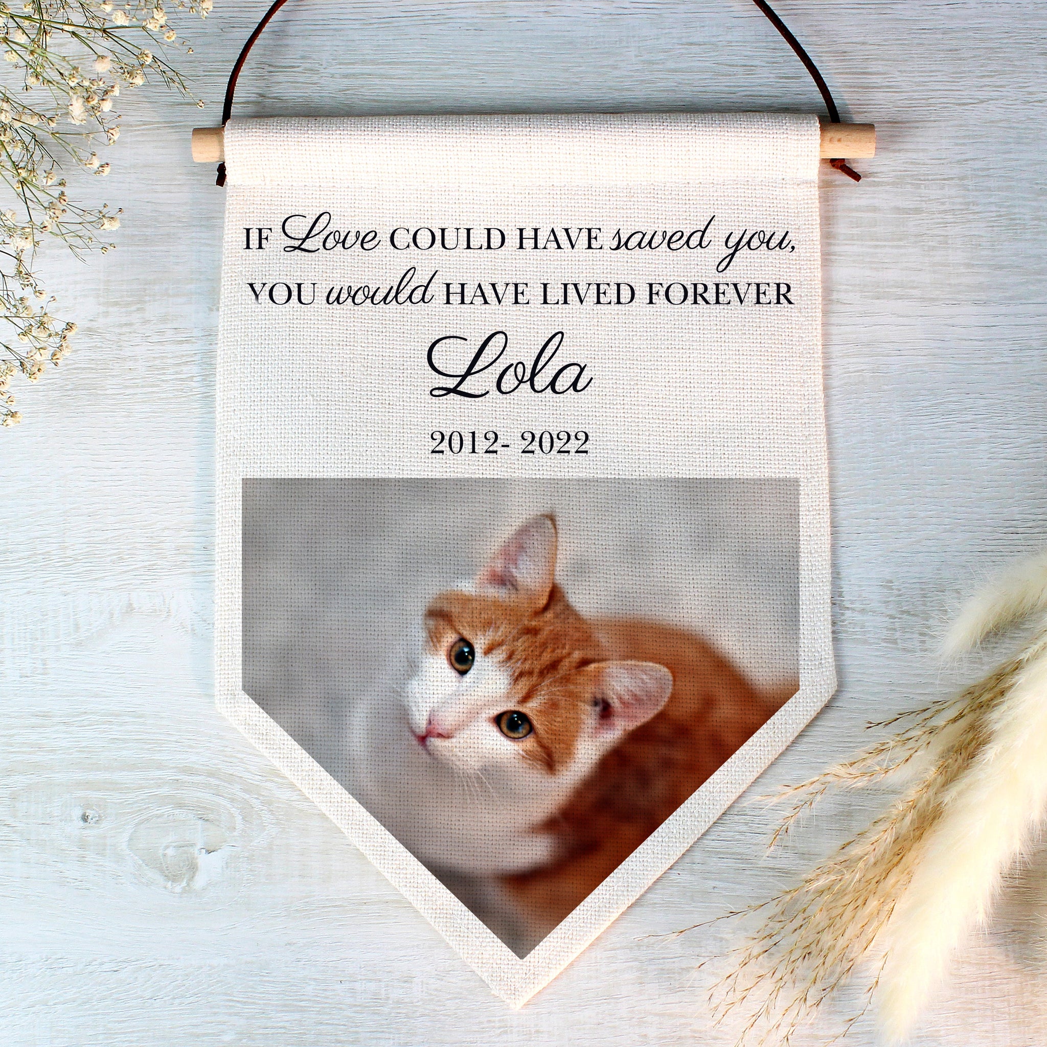 Personalised Photo Upload Pet Memorial Hanging Banner: 3 - Banners By Gift Moments