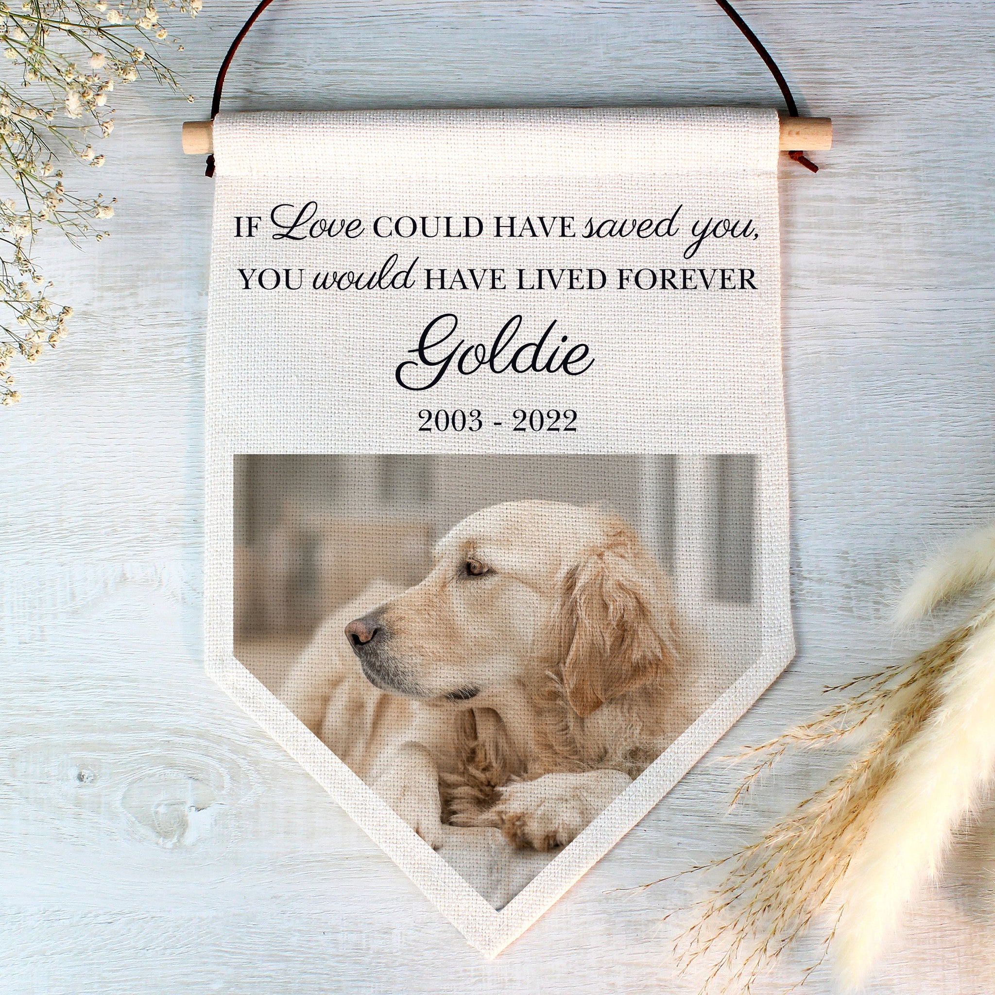 Personalised Photo Upload Pet Memorial Hanging Banner: 1 - Banners By Gift Moments