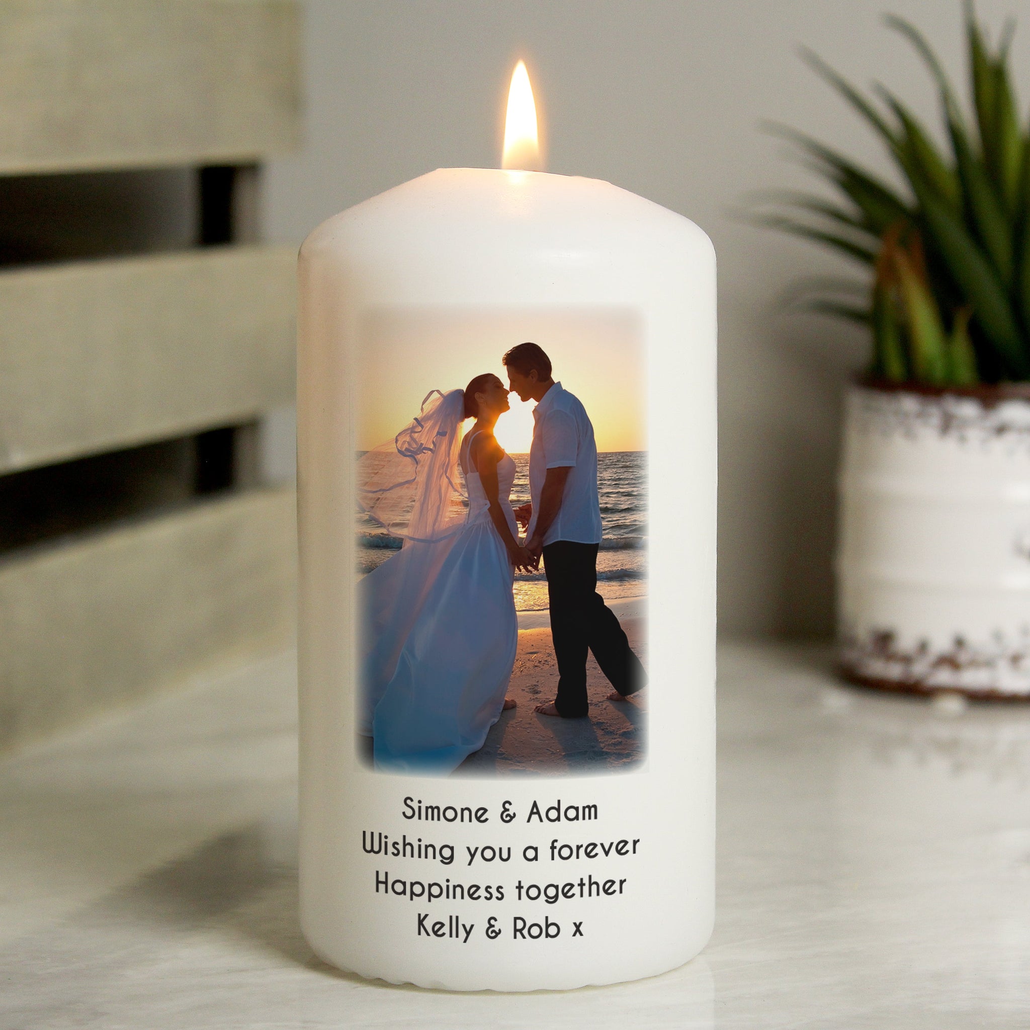 Personalised Photo Upload Pillar Candle: 1 - Candles By Gift Moments
