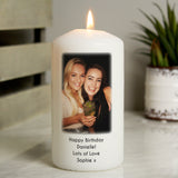 Personalised Photo Upload Pillar Candle: 6 - Candles By Gift Moments
