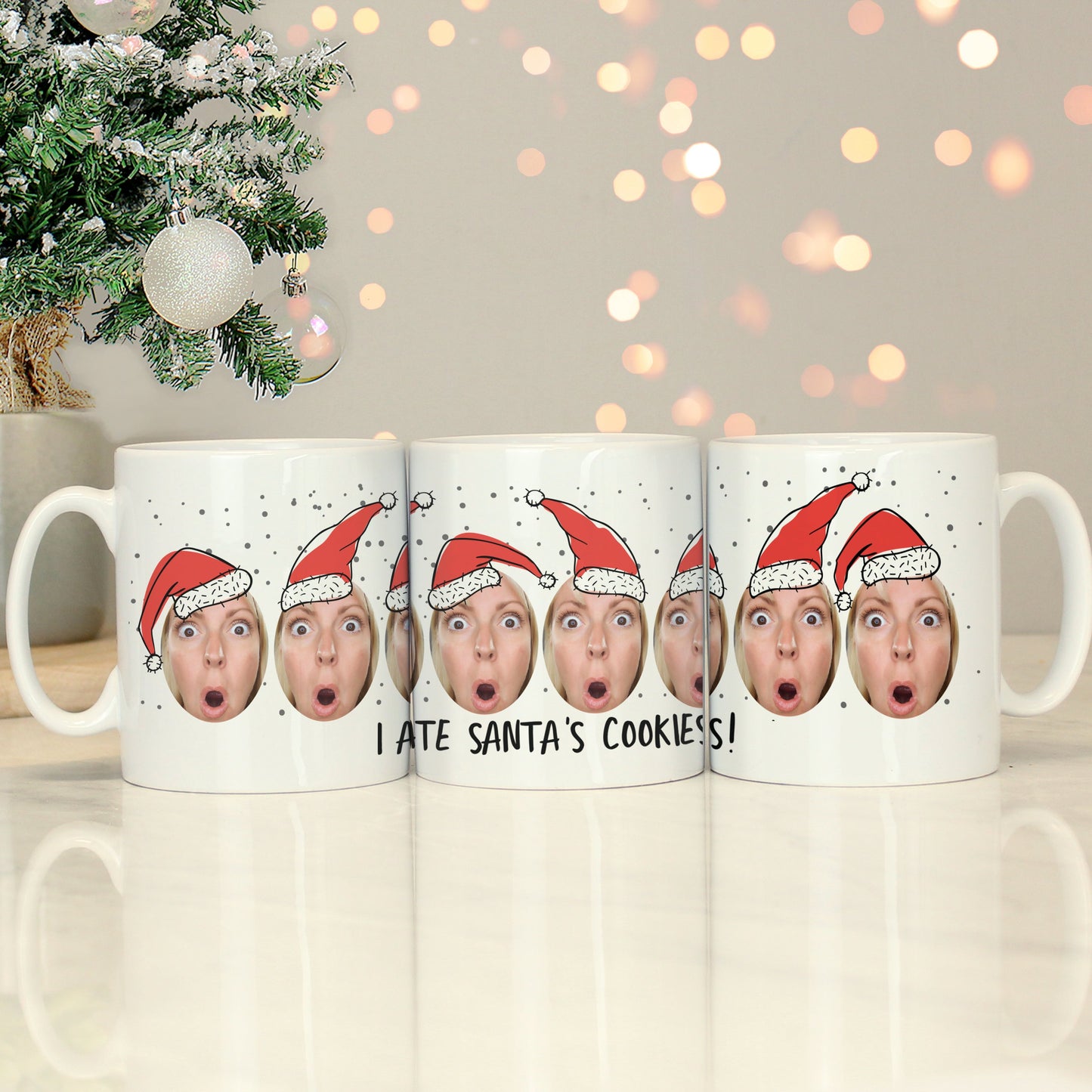 Personalised Photo Upload Santa Mug: 3 - Mugs By Gift Moments