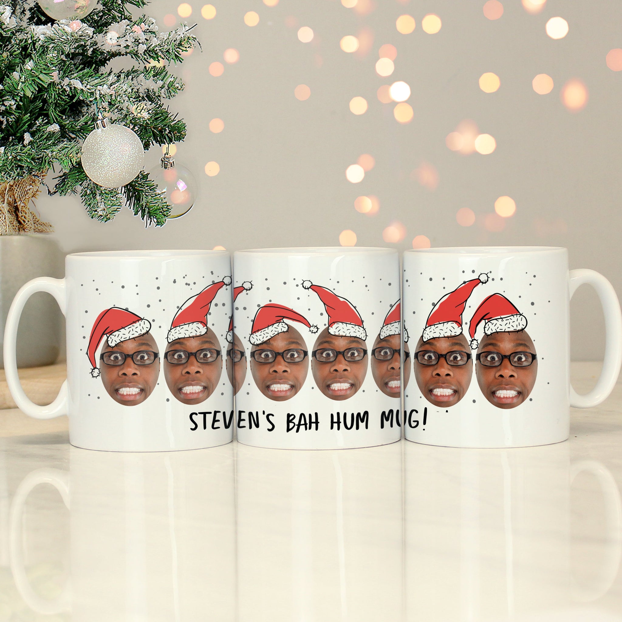Personalised Photo Upload Santa Mug: 2 - Mugs By Gift Moments