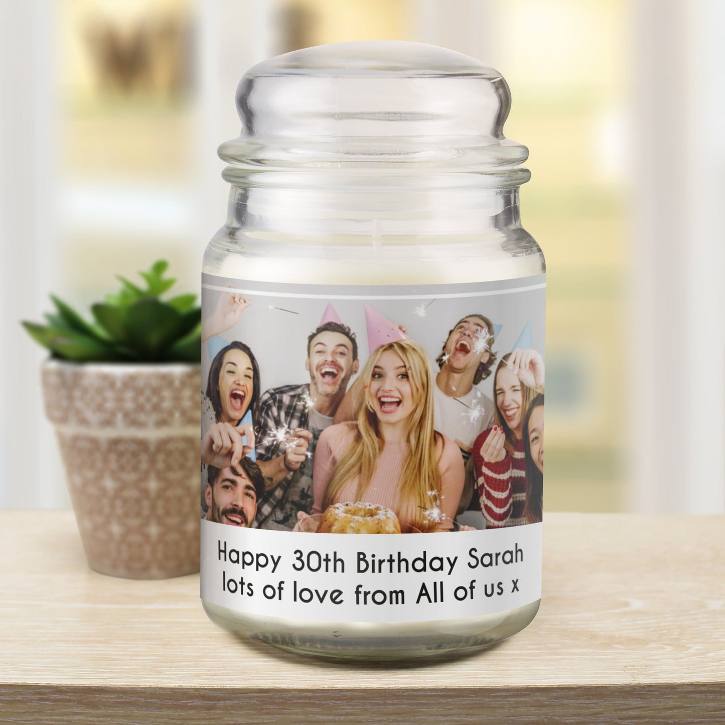 Personalised Photo Upload Scented Jar Candle: 3 - Candles By Gift Moments