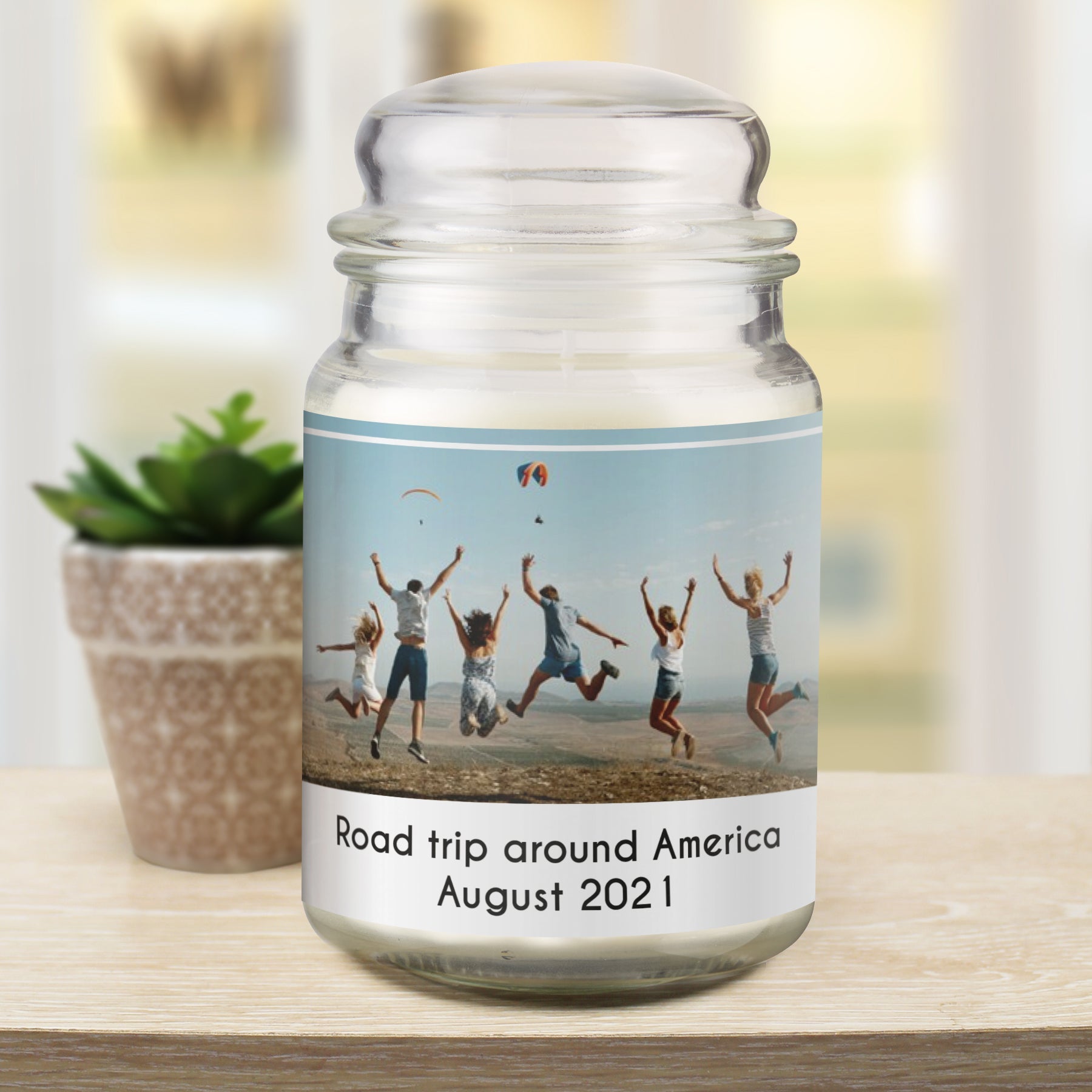 Personalised Photo Upload Scented Jar Candle: 2 - Candles By Gift Moments