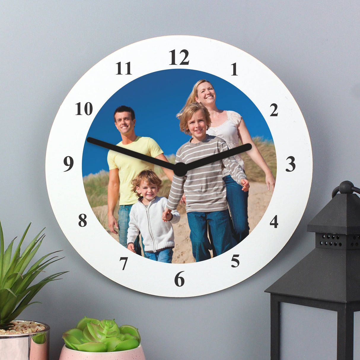 Personalised Photo Upload Wall Clock: 2 Clocks By Gift Moments
