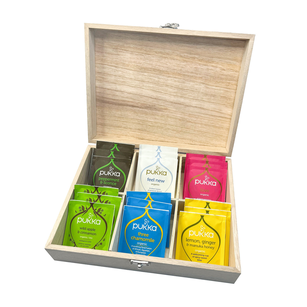 Personalised Pink Botanical Tea Box Selection: 5 Tea Boxes By Gift Moments