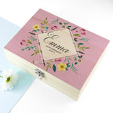 Personalised Pink Botanical Tea Box Selection: 4 Tea Boxes By Gift Moments
