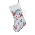 Personalised Pink Bow Christmas Stocking - Shop Christmas Stockings At Gift Moments - 4