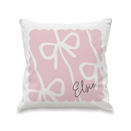 Personalised Pink Bow Cushion: 4 - Cushions By Gift Moments