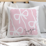 Personalised Pink Bow Cushion: 3 - Cushions By Gift Moments